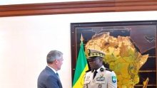 Brice Clotaire Oligui Nguema reçoit en audience le directeur Afrique de Total Énergies