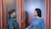Marie Madeleine Mborantsuo reçue en audience par Ali Bongo